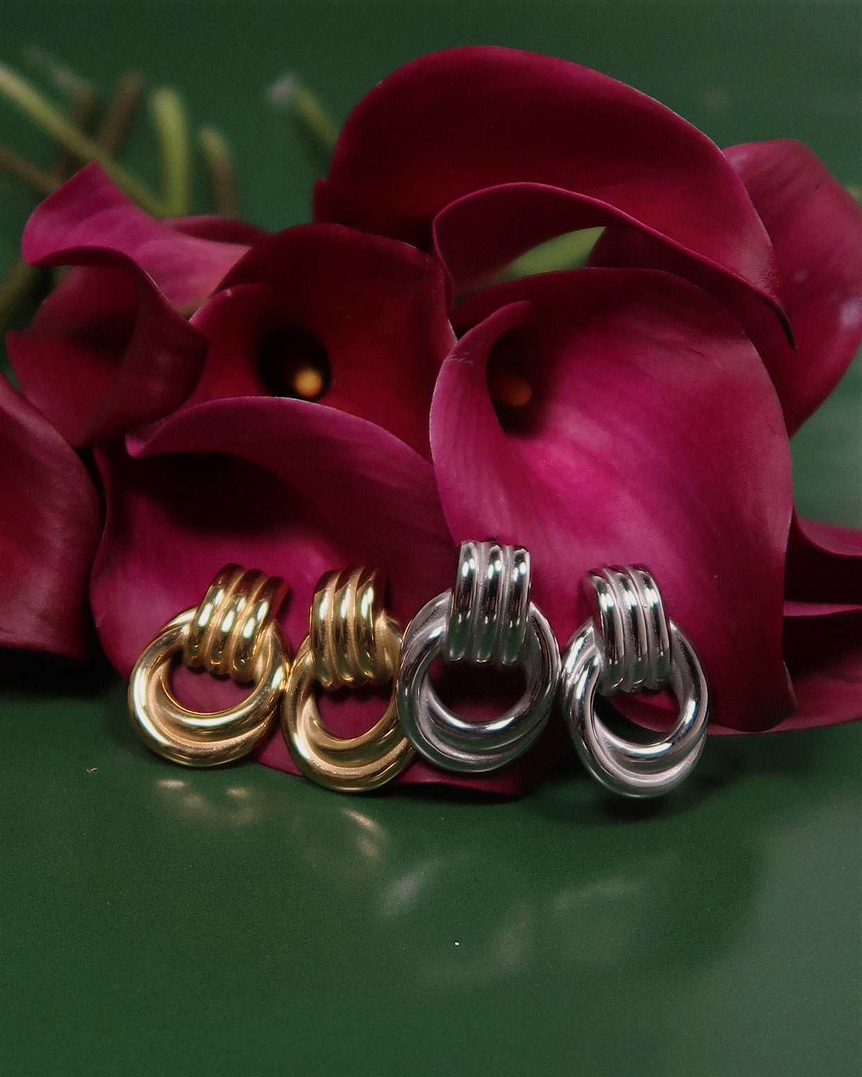Tessa Knot Stud : Hypoallergenic and Water Resistant