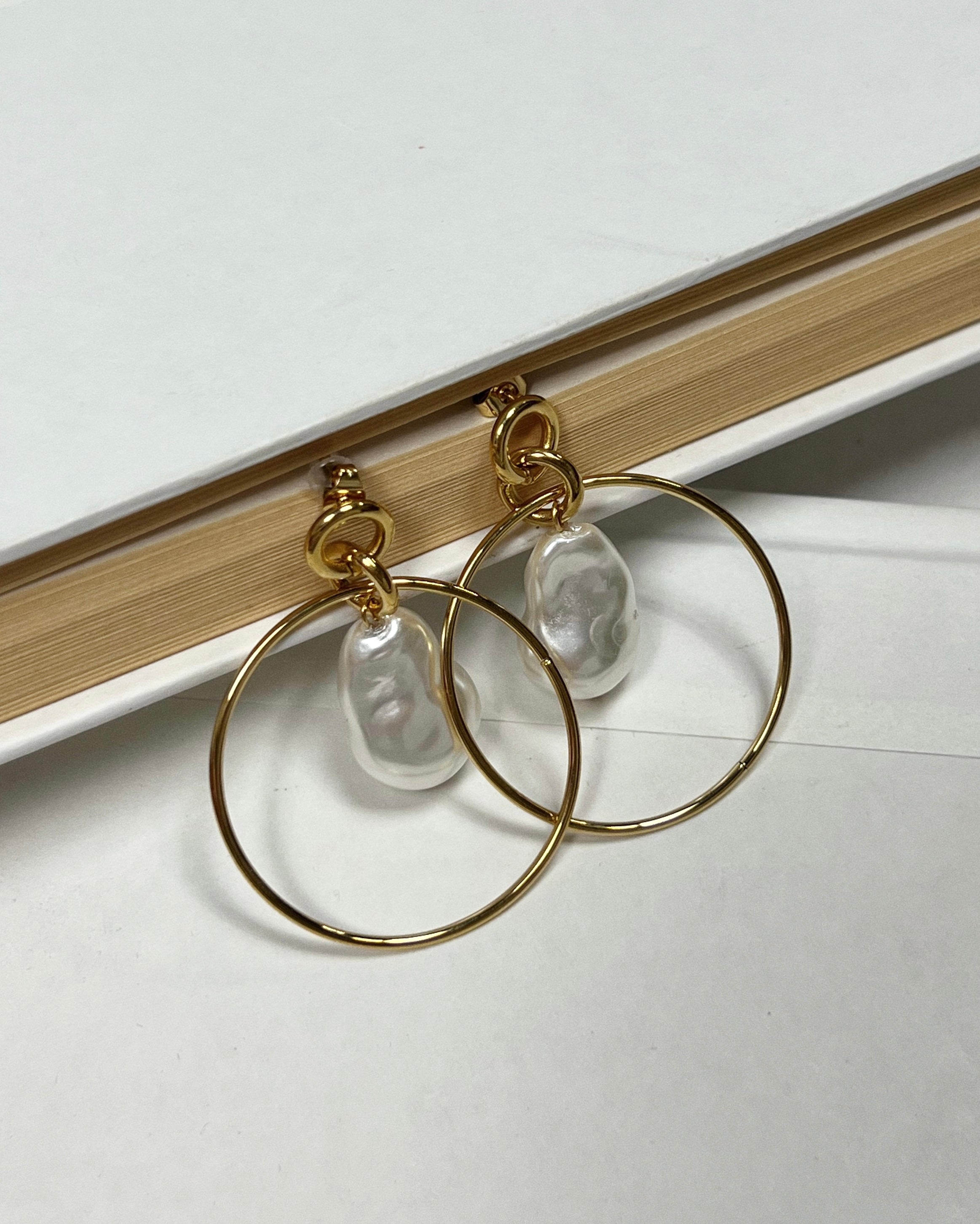 Maisy Pearl Hoop : Hypoallergenic and Water Resistant