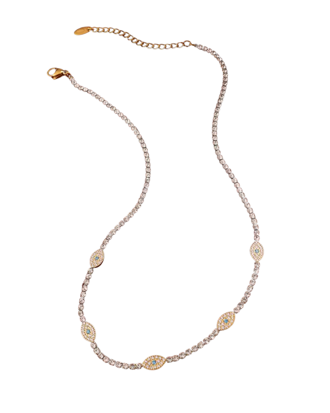 Greek Evil Eye Necklace : Hypoallergenic and Water Resistant