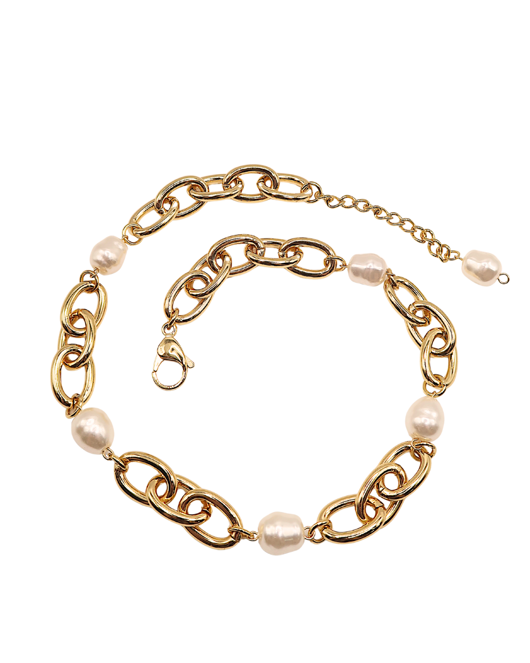 Seaside Pearl Chain Necklace : Hypoallergenic and Water Resistant