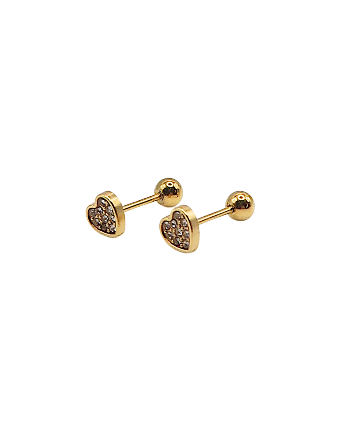 Quin Heart Stud : Hypoallergenic and Water Resistant
