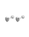 Quin Heart Stud : Hypoallergenic and Water Resistant