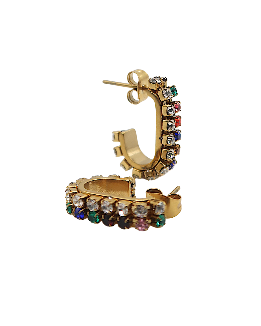 Paris Pave Oval Hoop : Hypoallergenic and Water Resistant