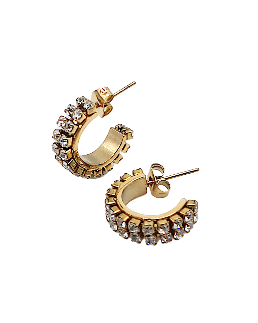 Paris Pave Hoop : Hypoallergenic and Water Resistant