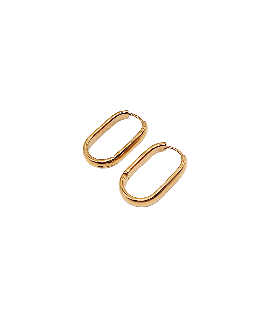 Oval Harlow Hoop : Hypoallergenic and Water Resistant