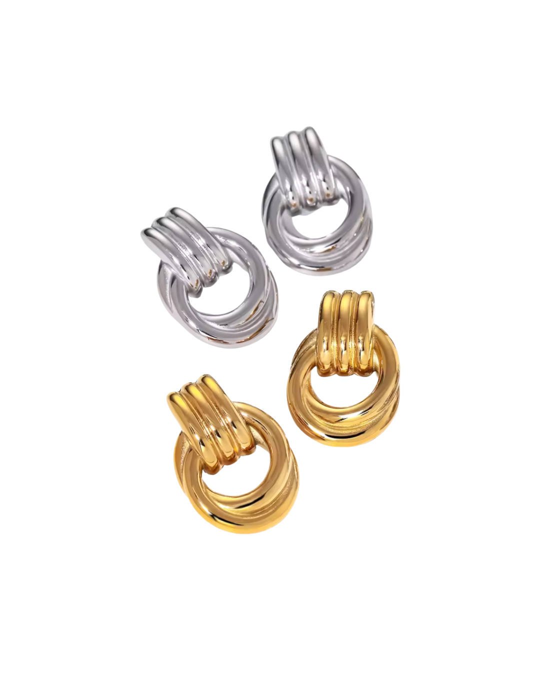 Tessa Knot Stud : Hypoallergenic and Water Resistant