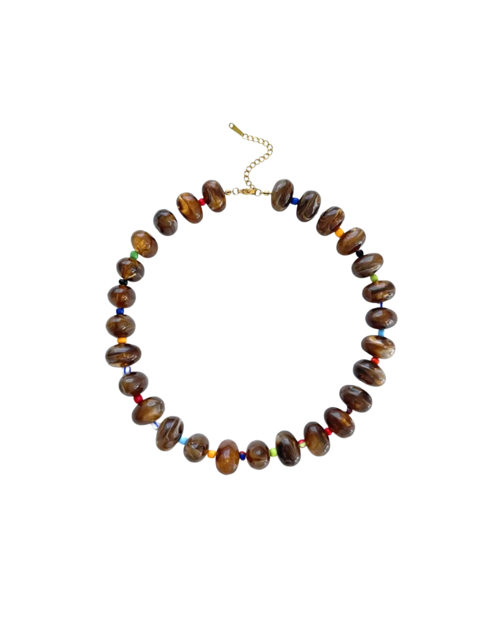 Karson Round Beaded Necklace : Hypoallergenic and Water Resistant