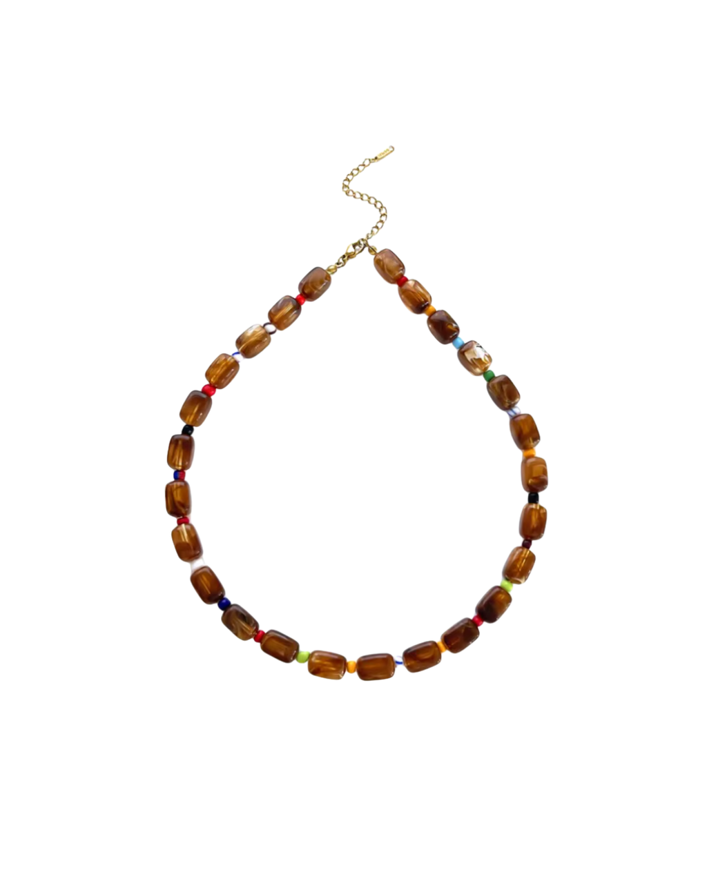 Karson Square Beaded Necklace : Hypoallergenic and Water Resistant