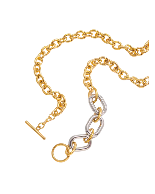 Bradshaw Two Tone Toggle Necklace : Hypoallergenic and Water Resistant