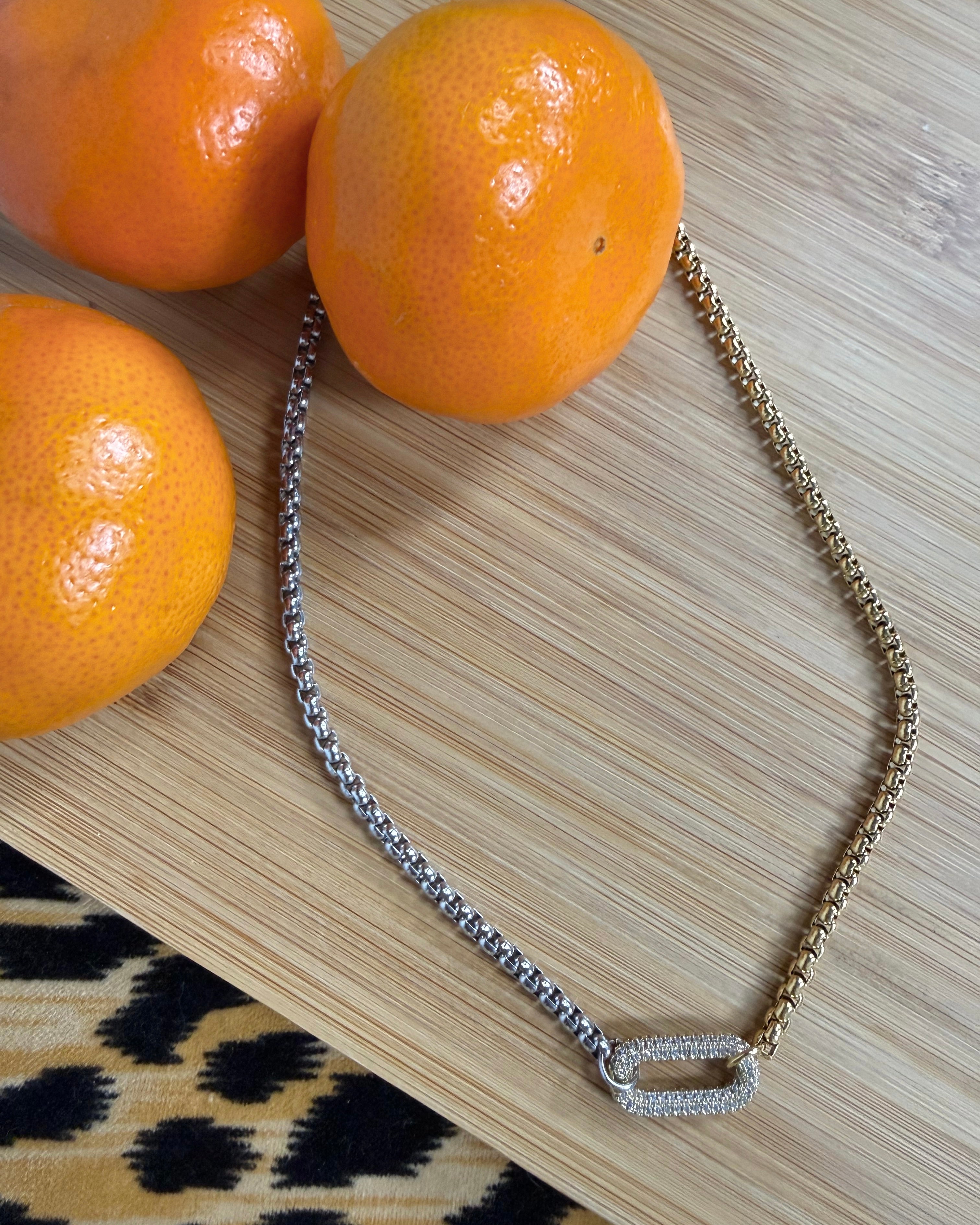 L.A. Two Tone Necklace : Hypoallergenic and Water Resistant