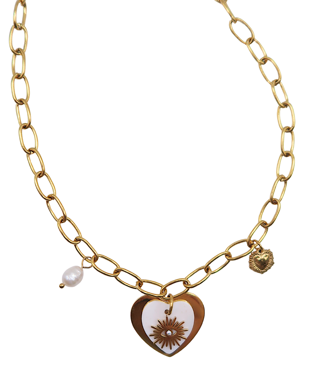 Abbie Heart Necklace : Hypoallergenic and Water Resistant
