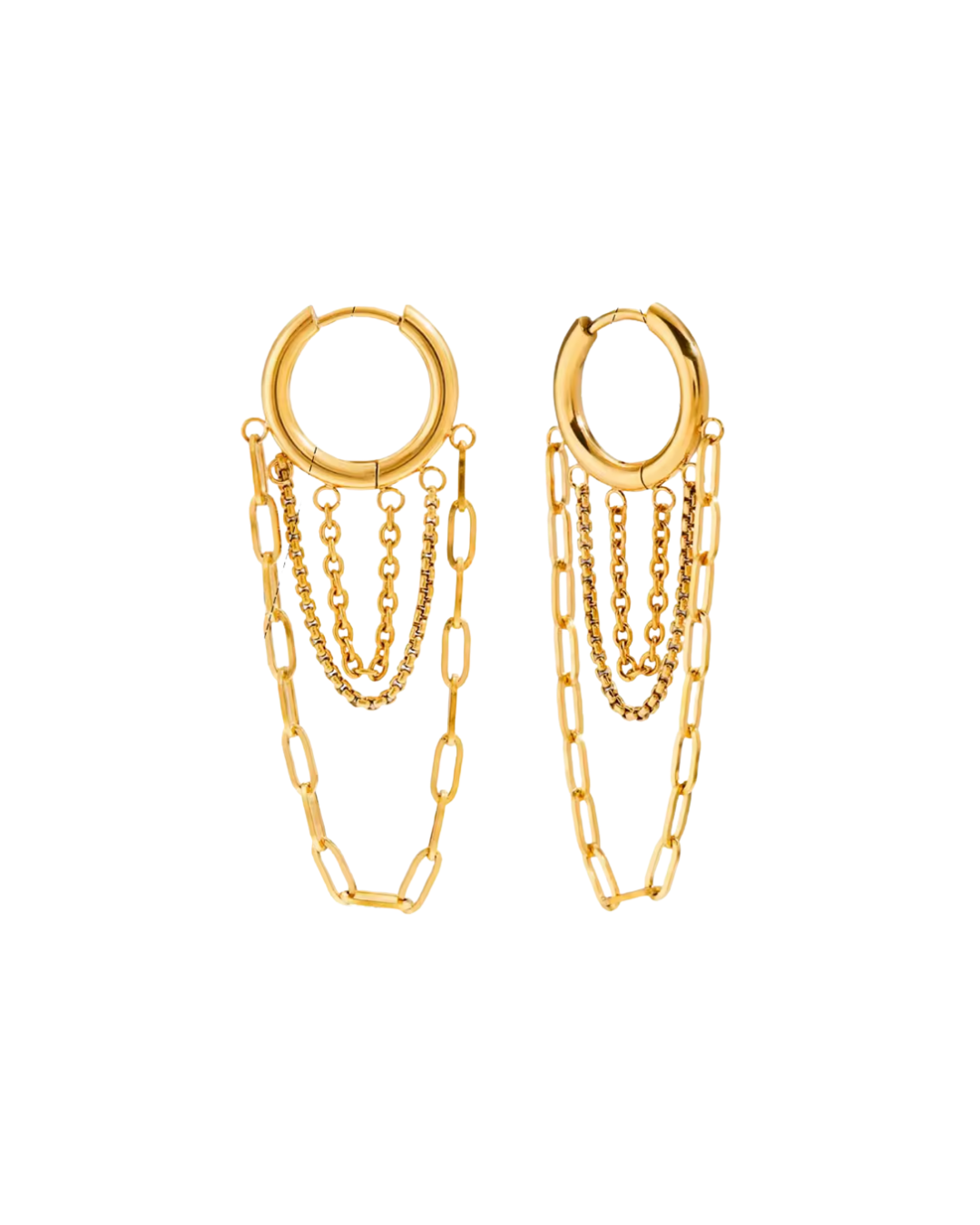 Berlin Chain Huggie : Hypoallergenic and Water Resistant