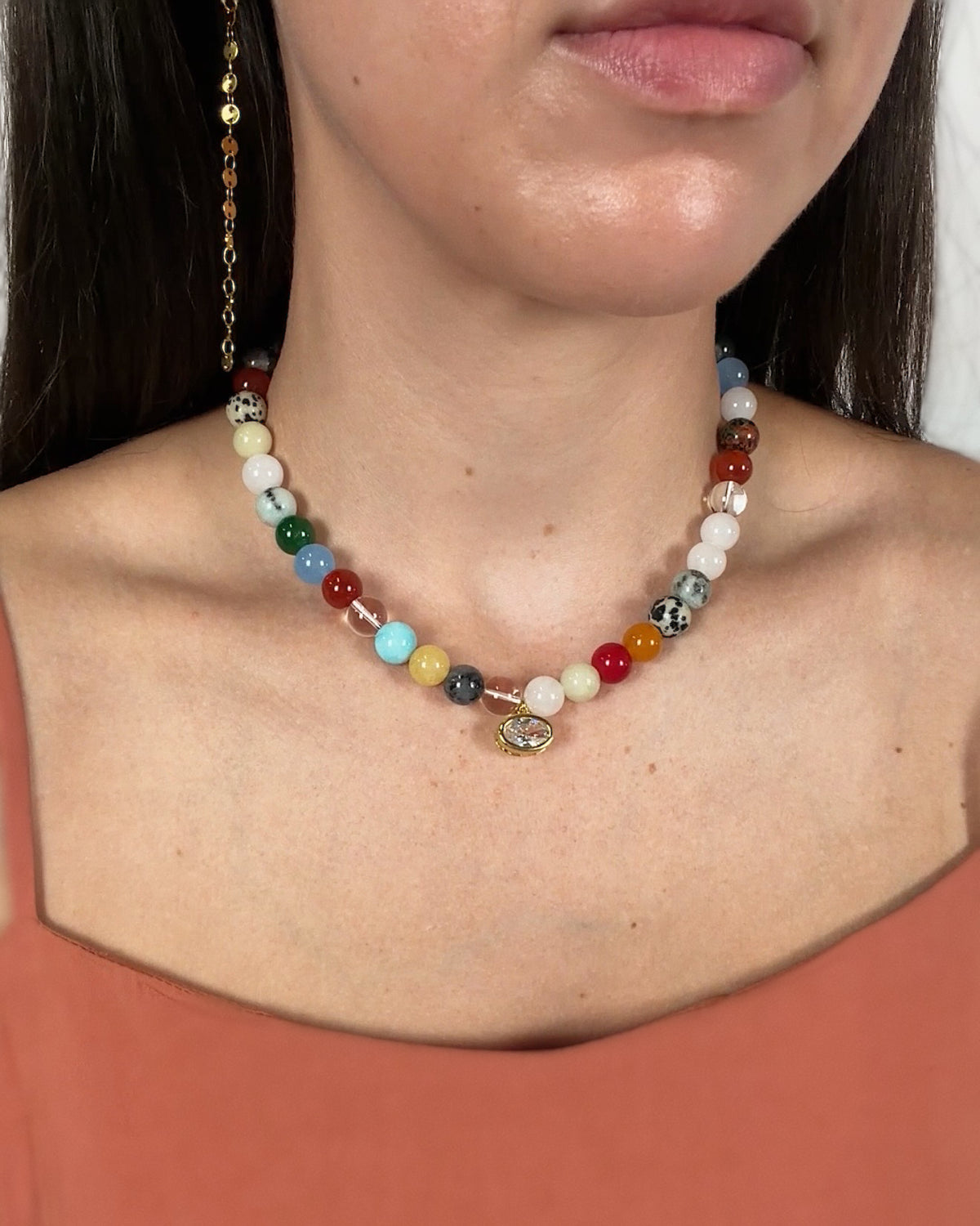 Jovi Beaded Necklace : Hypoallergenic and Water Resistant