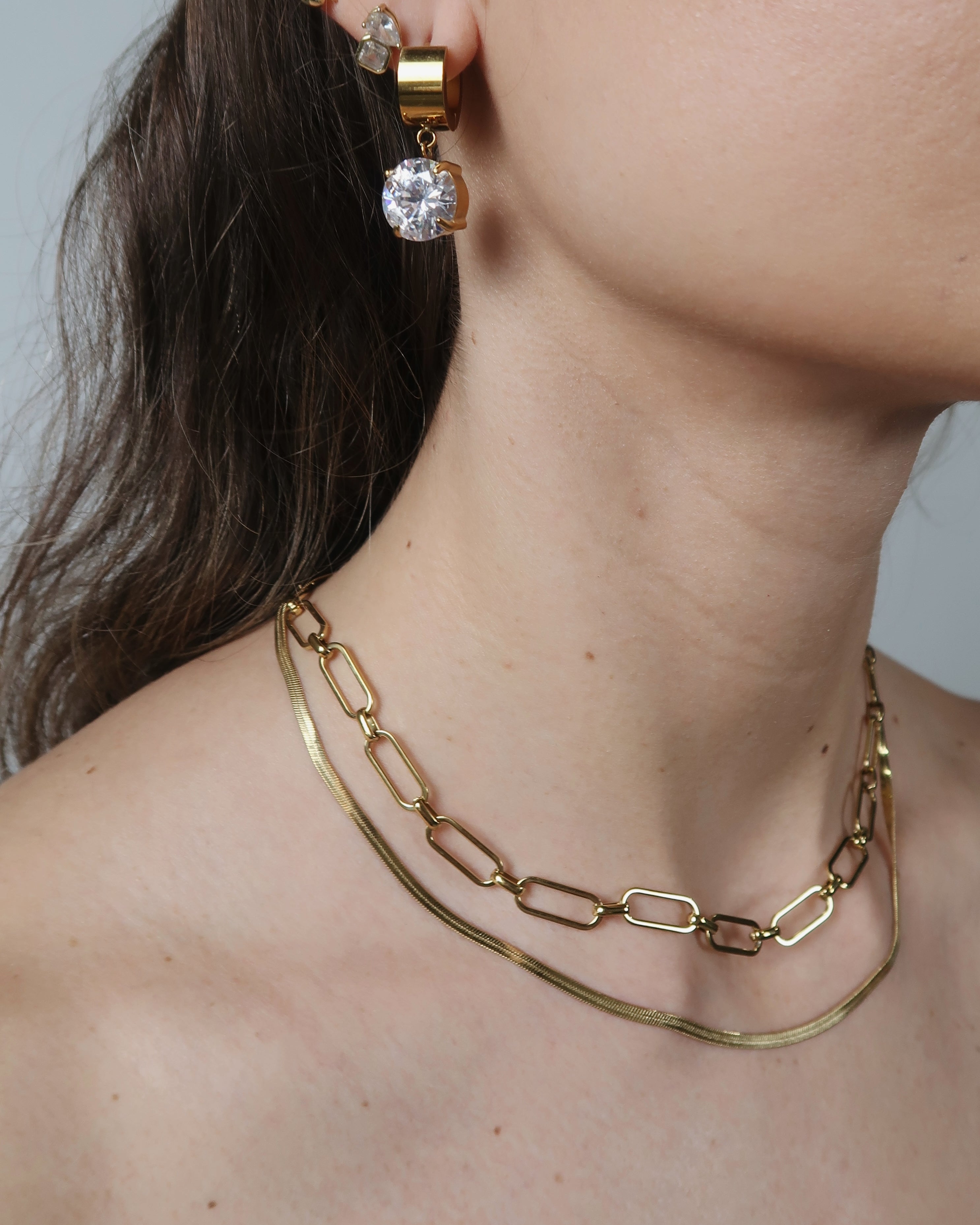 Mave Double Necklace : Hypoallergenic and Water Resistant