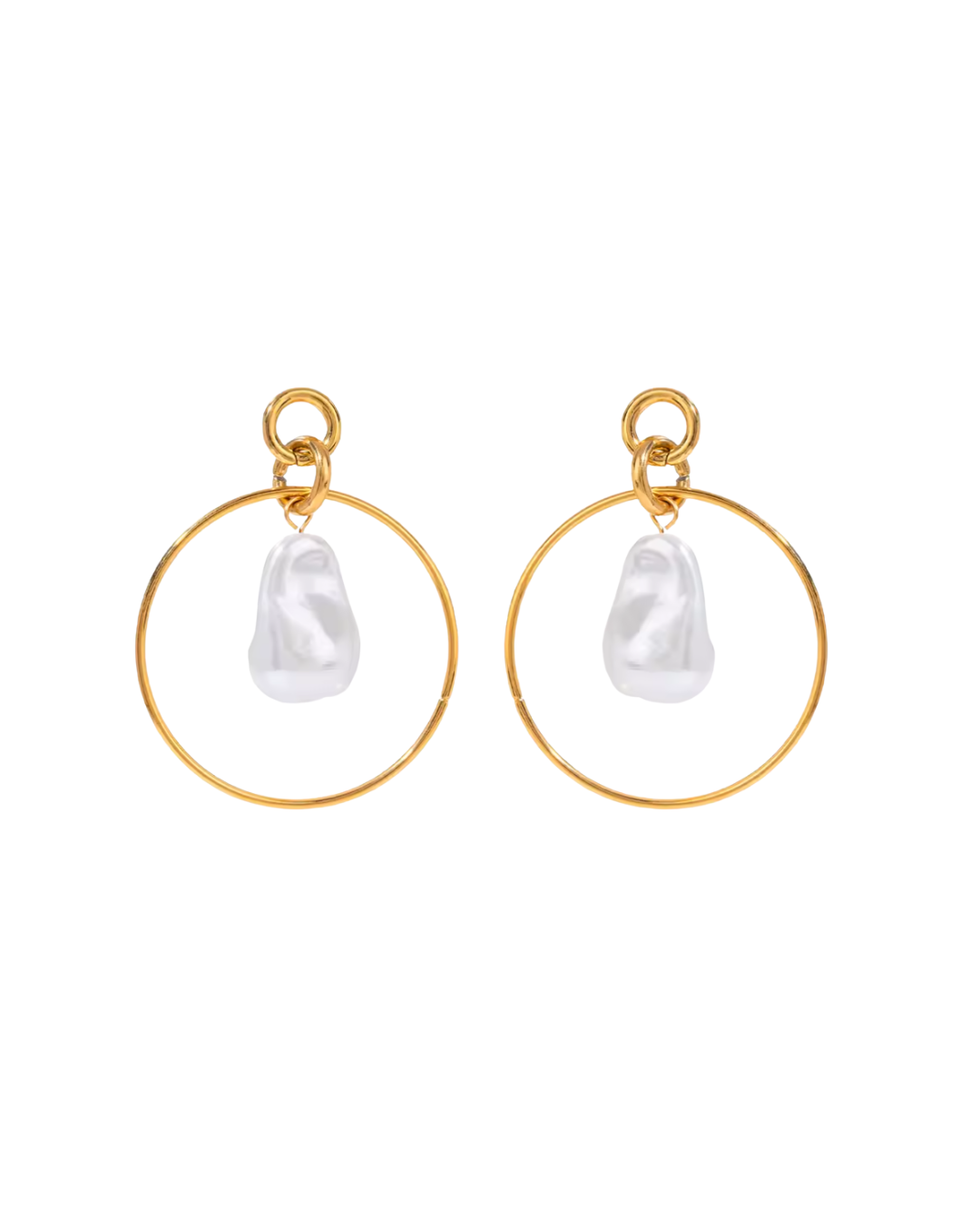 Maisy Pearl Hoop : Hypoallergenic and Water Resistant