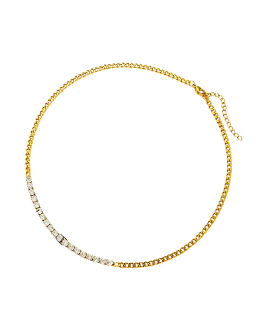 Beverly Tennis Chain Necklace : Hypoallergenic and Water Resistant