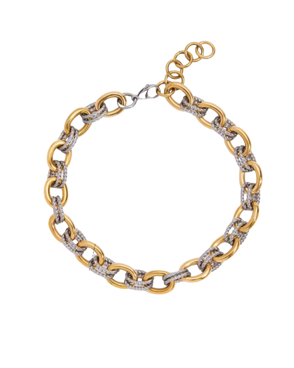 London Two Tone Chain Necklace : Hypoallergenic and Water Resistant