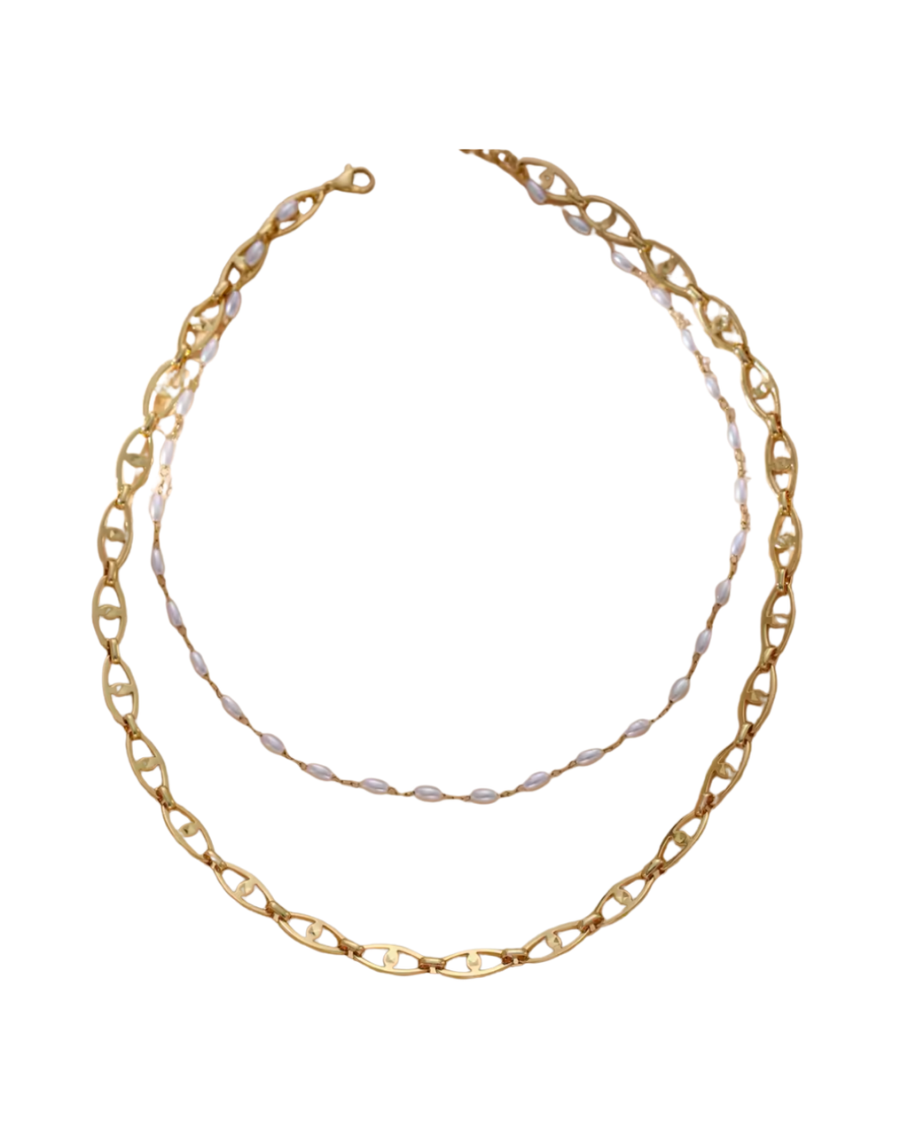 Aspen Pearl Layer Necklace : Hypoallergenic and Water Resistant