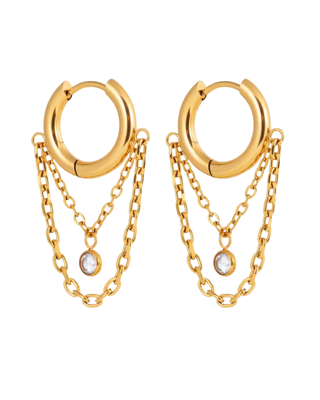 Maryland Chain Huggie : Hypoallergenic and Water Resistant