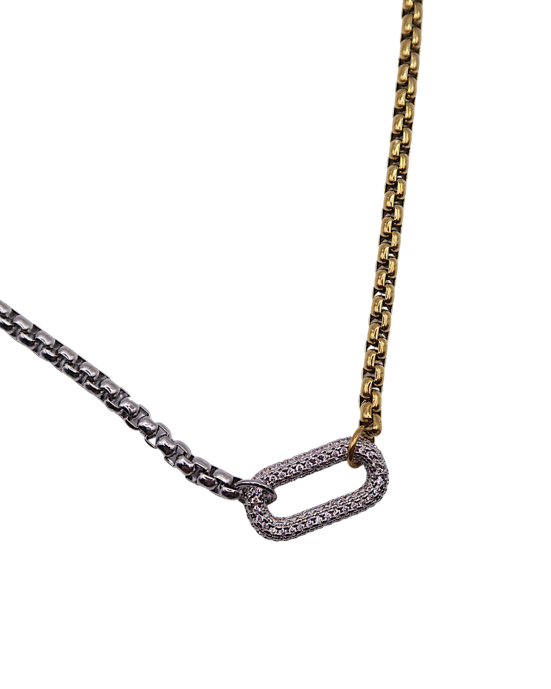 L.A. Two Tone Necklace : Hypoallergenic and Water Resistant
