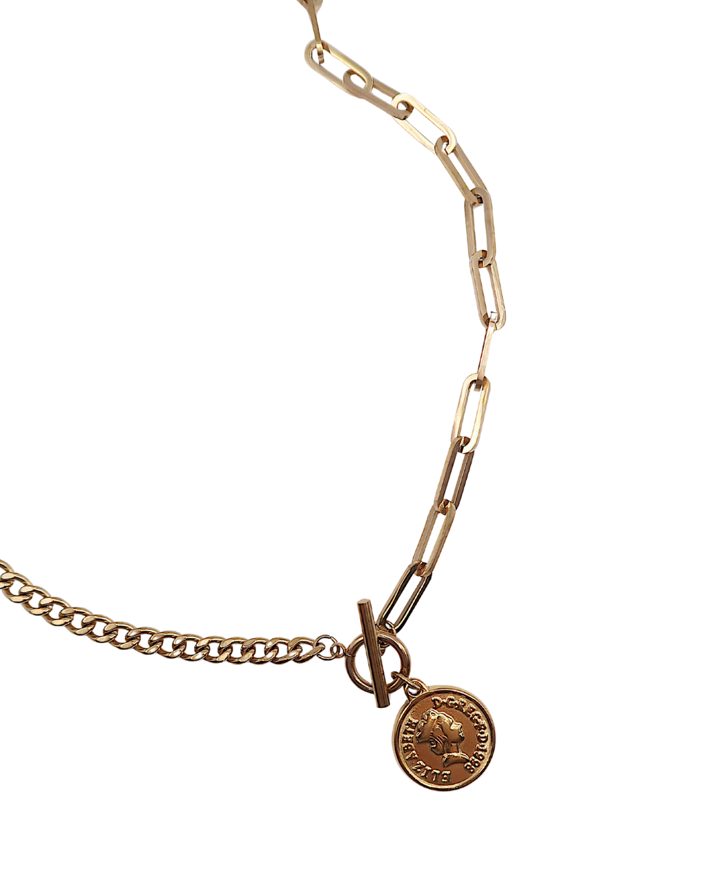 Elizabeth Coin Necklace : Hypoallergenic and Water Resistant
