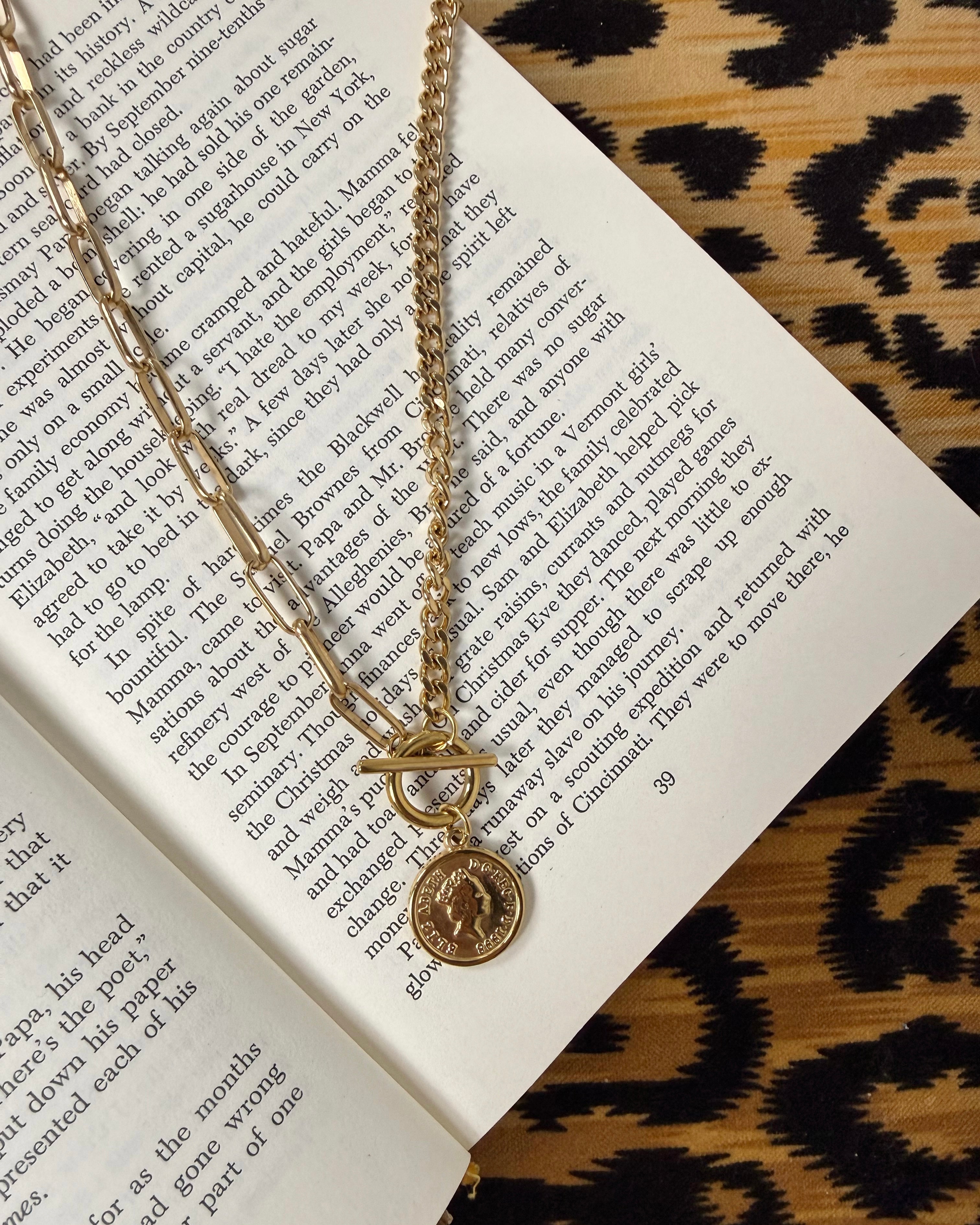 Elizabeth Coin Necklace : Hypoallergenic and Water Resistant