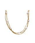 Ivy Pearl Three Layer Necklace  : Hypoallergenic and Water Resistant