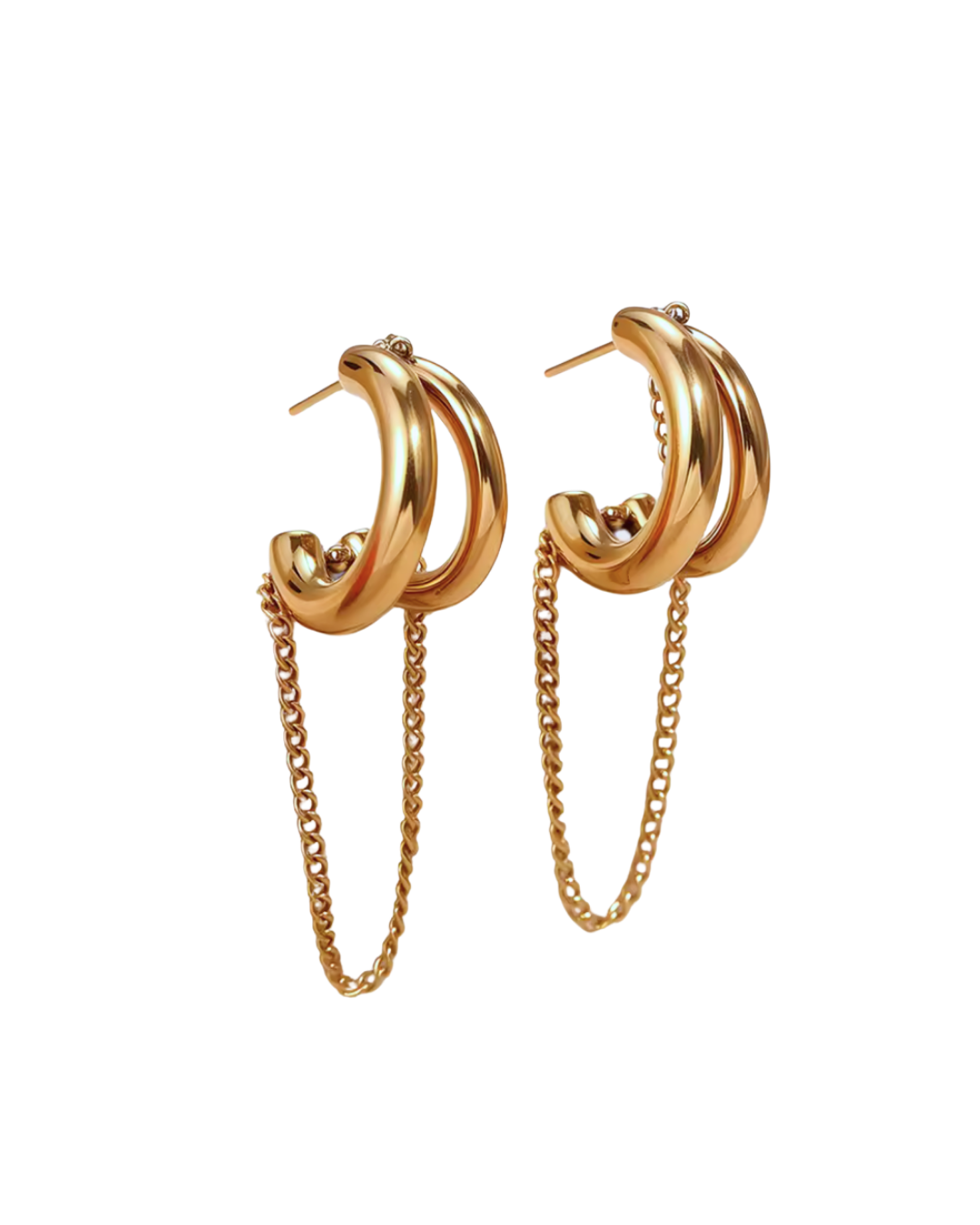 Drue Chain Hoop : Hypoallergenic and Water Resistant