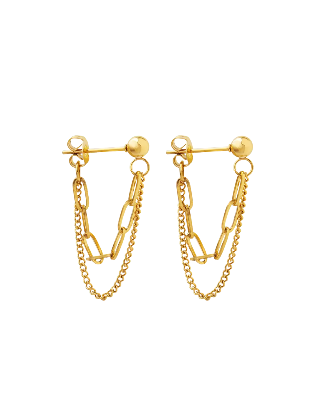 Hayden Chain Studs : Hypoallergenic and Water Resistant