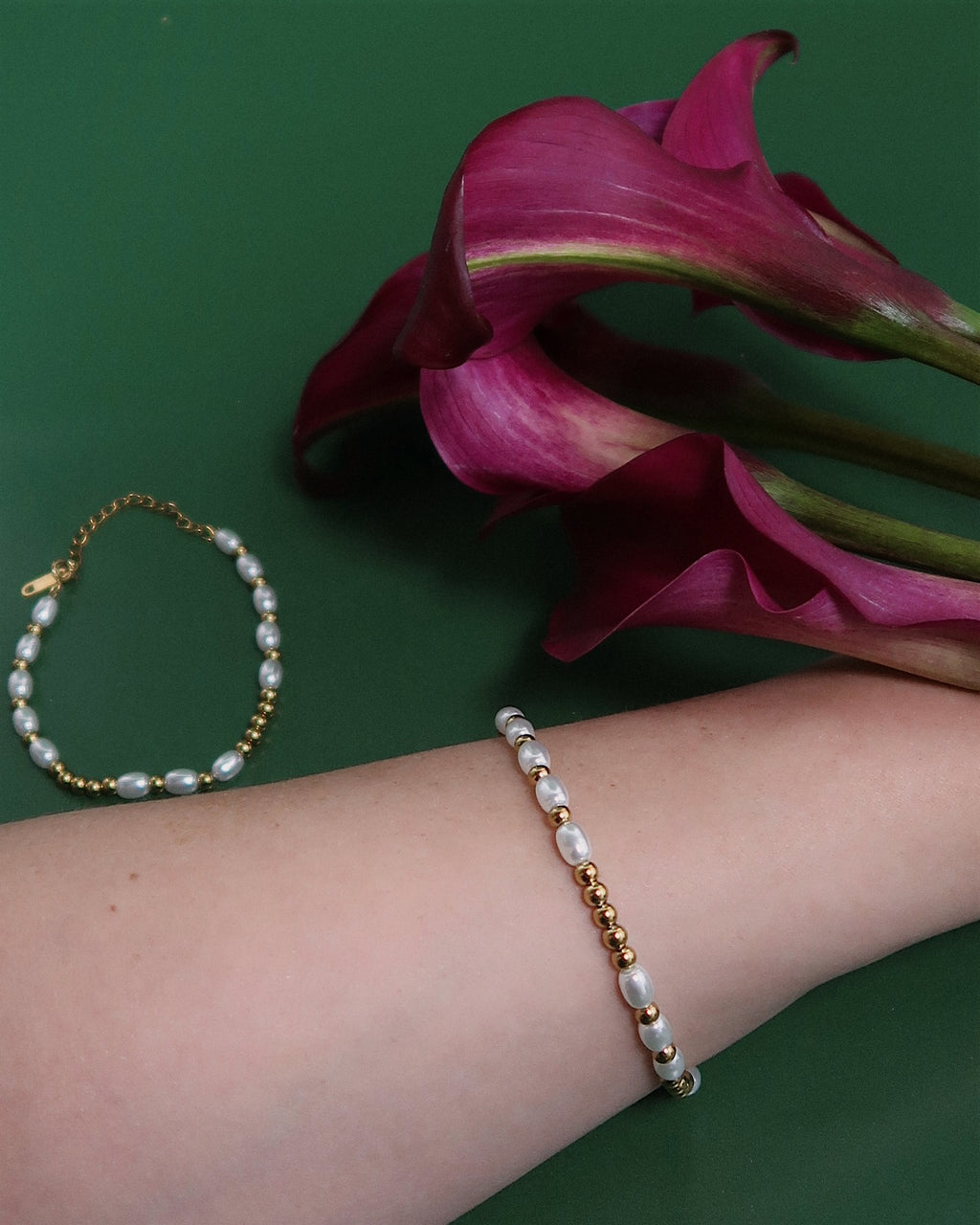 Poppy Pearl Bracelet : Hypoallergenic and Water Resistant