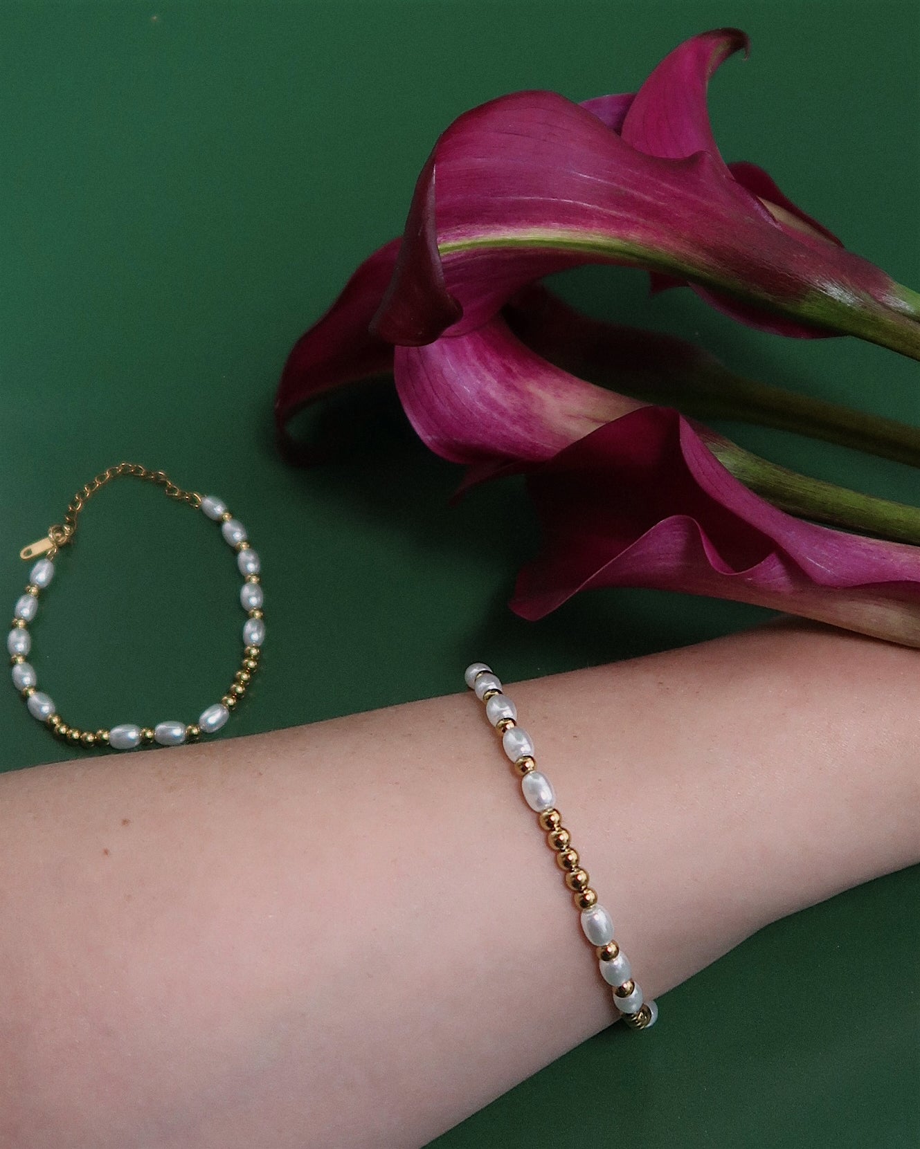 Poppy Pearl Bracelet : Hypoallergenic and Water Resistant