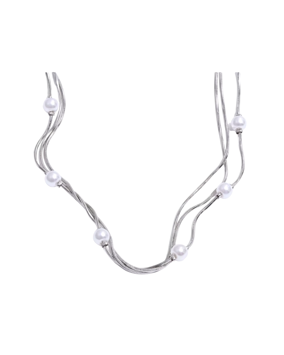 Ivy Pearl Three Layer Necklace  : Hypoallergenic and Water Resistant