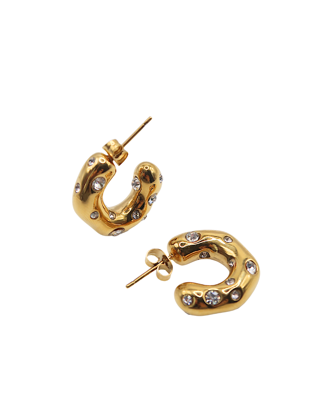 Cape Town Pave Bubble Hoop : Hypoallergenic and Water Resistant