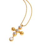Cathedral Bubble Cross Necklace : Hypoallergenic and Water Resistant