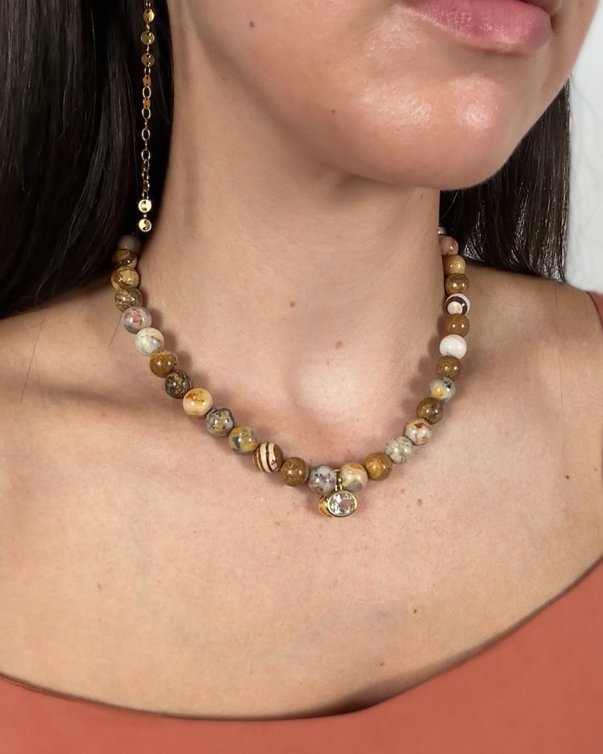 Jovi Beaded Necklace : Hypoallergenic and Water Resistant