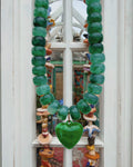 Jackie Beaded Heart Necklace : Hypoallergenic and Water Resistant