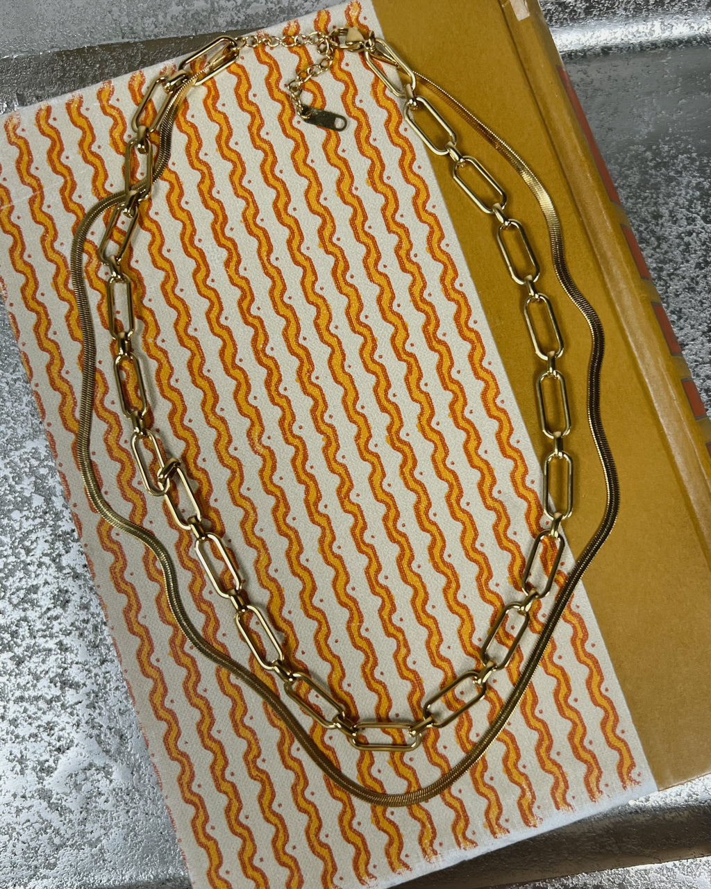 Mave Double Necklace : Hypoallergenic and Water Resistant