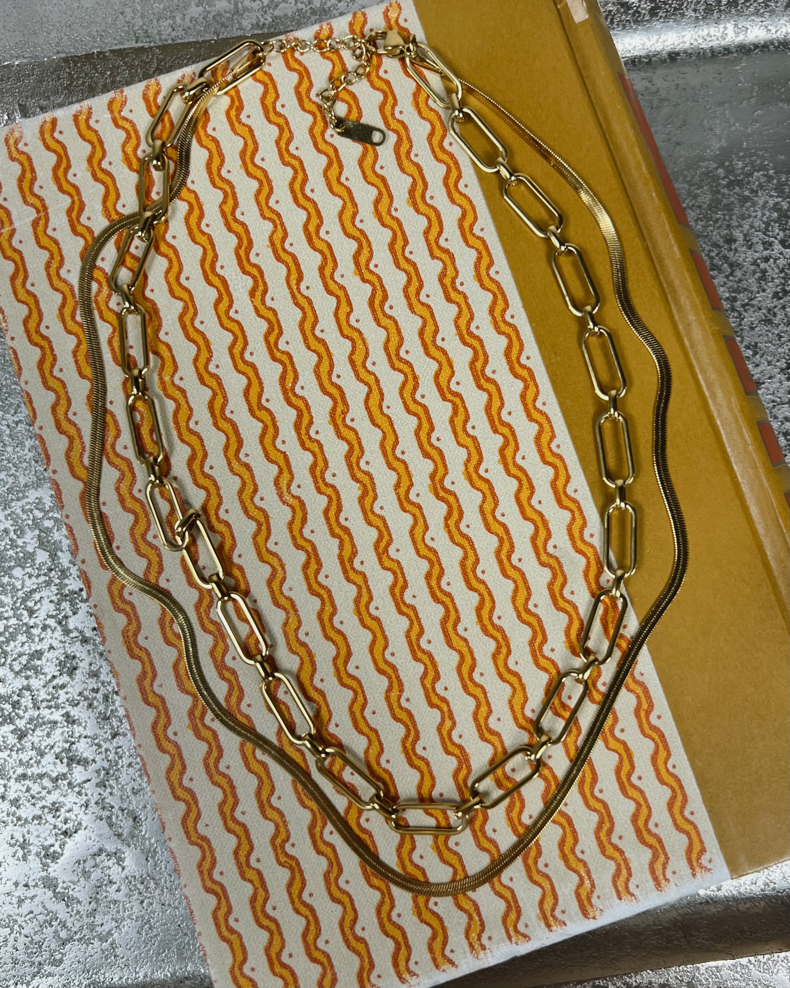 Mave Double Necklace : Hypoallergenic and Water Resistant