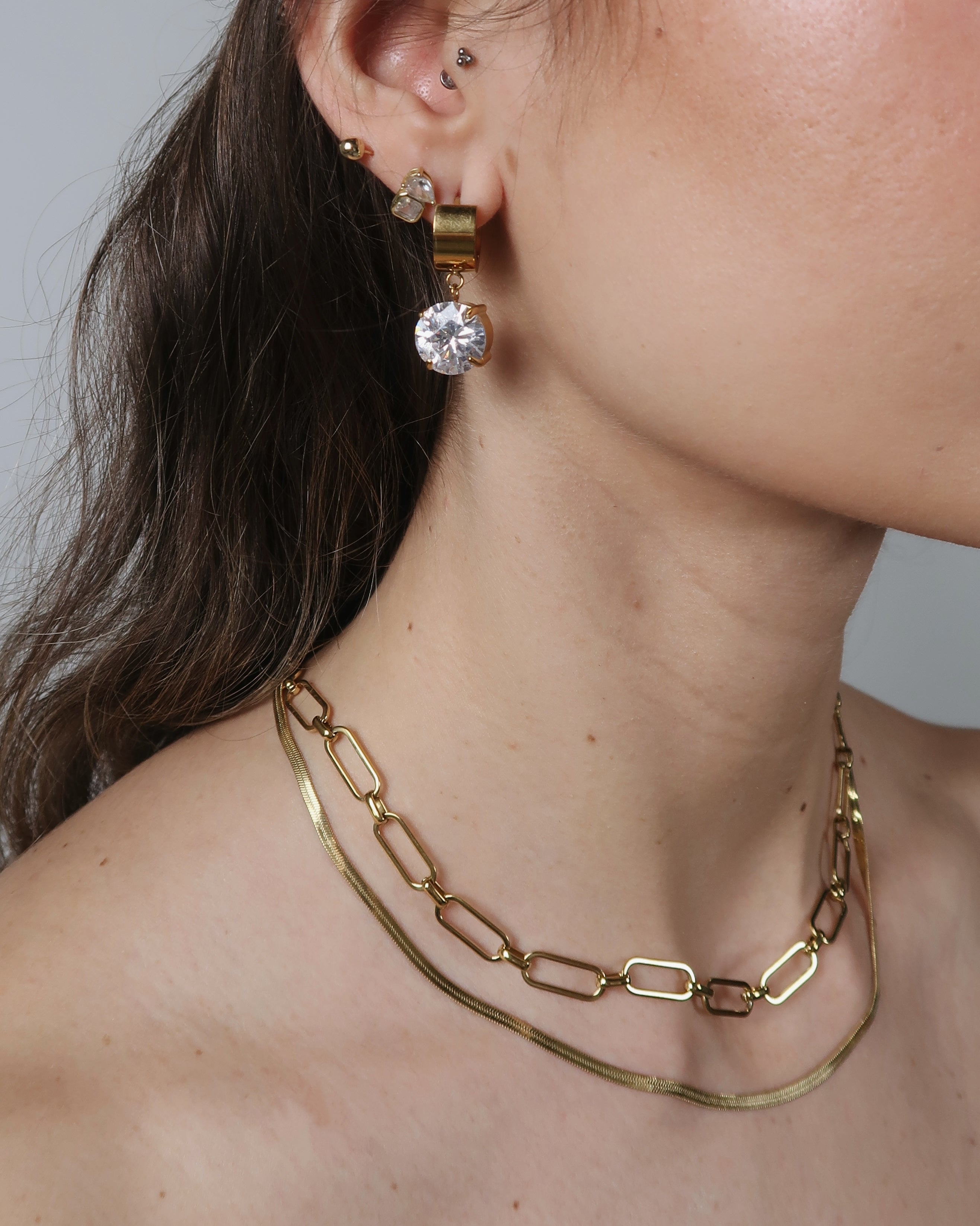 Mave Double Necklace : Hypoallergenic and Water Resistant