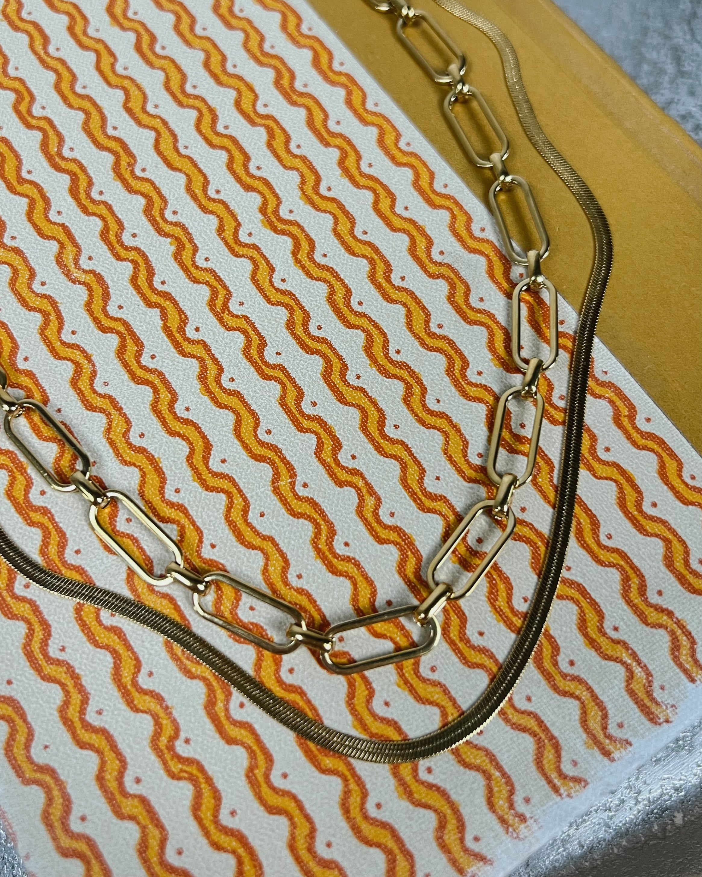 Mave Double Necklace : Hypoallergenic and Water Resistant