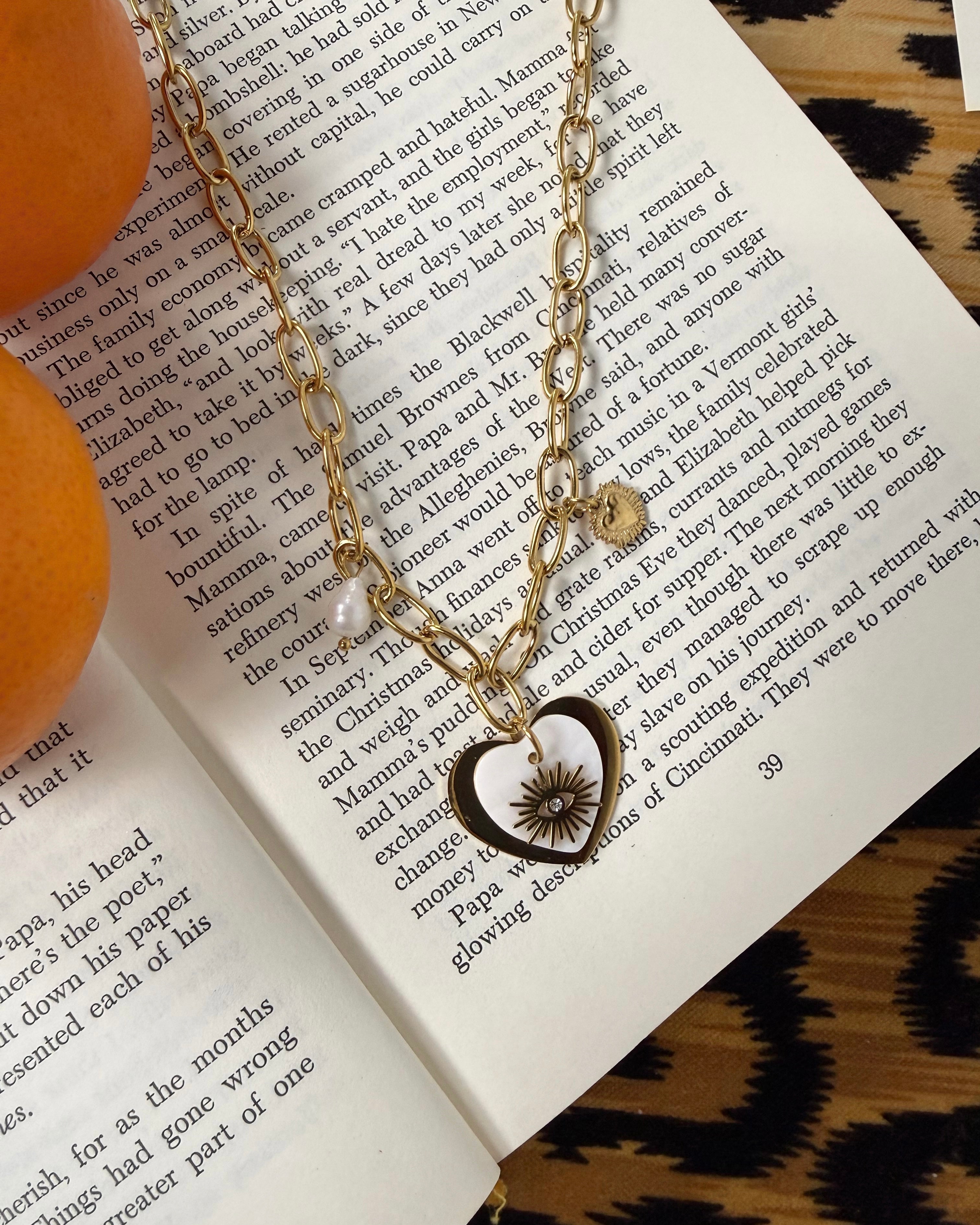 Abbie Heart Necklace : Hypoallergenic and Water Resistant