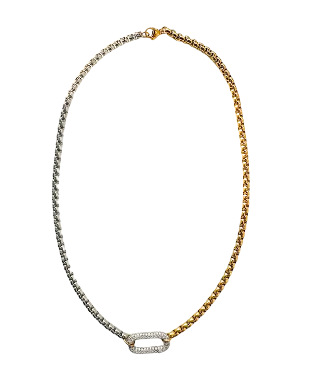 L.A. Two Tone Necklace : Hypoallergenic and Water Resistant