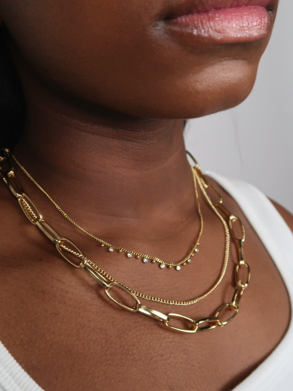 Vail Double Necklace : Hypoallergenic and Water Resistant