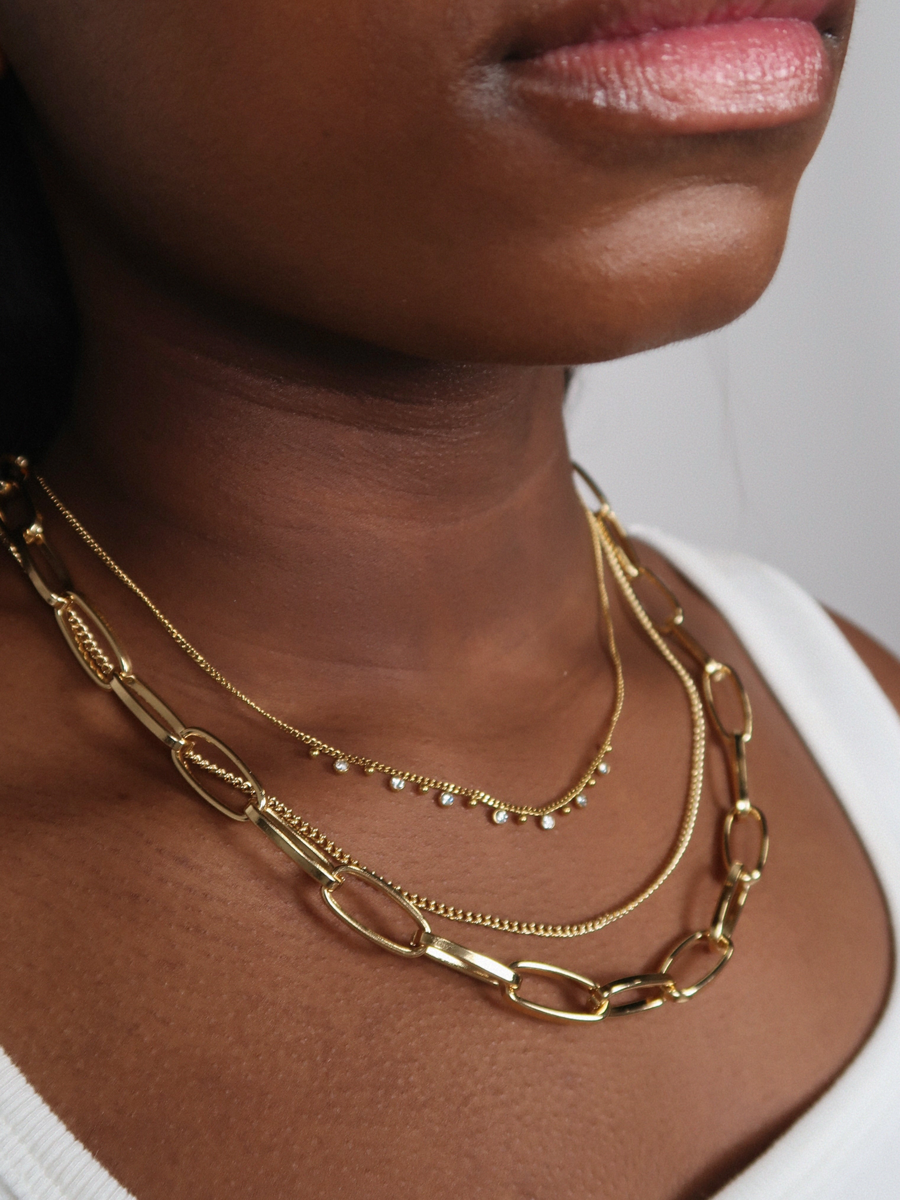 Vail Double Necklace : Hypoallergenic and Water Resistant