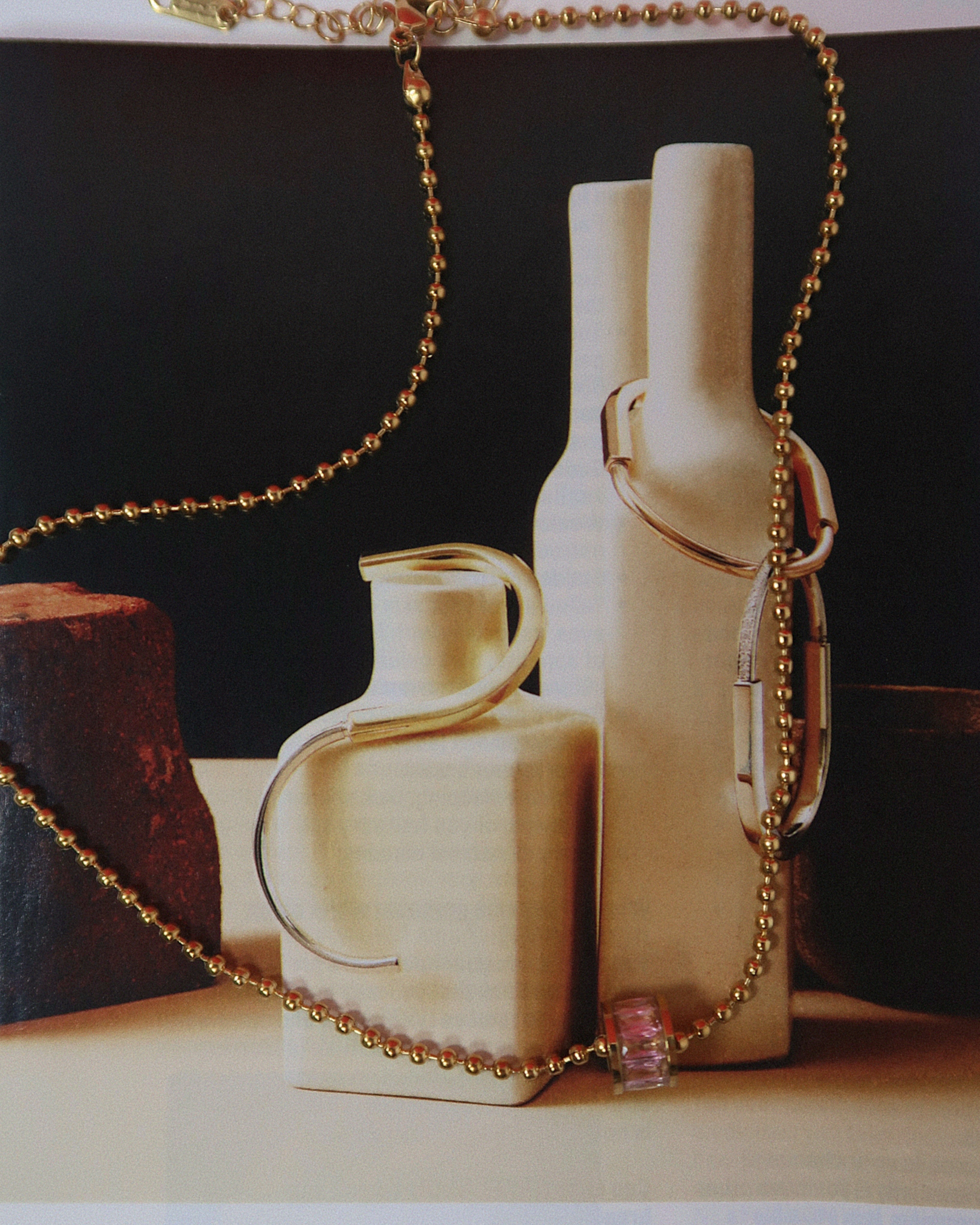 Mariana Pink Ring Necklace : Hypoallergenic and Water Resistant