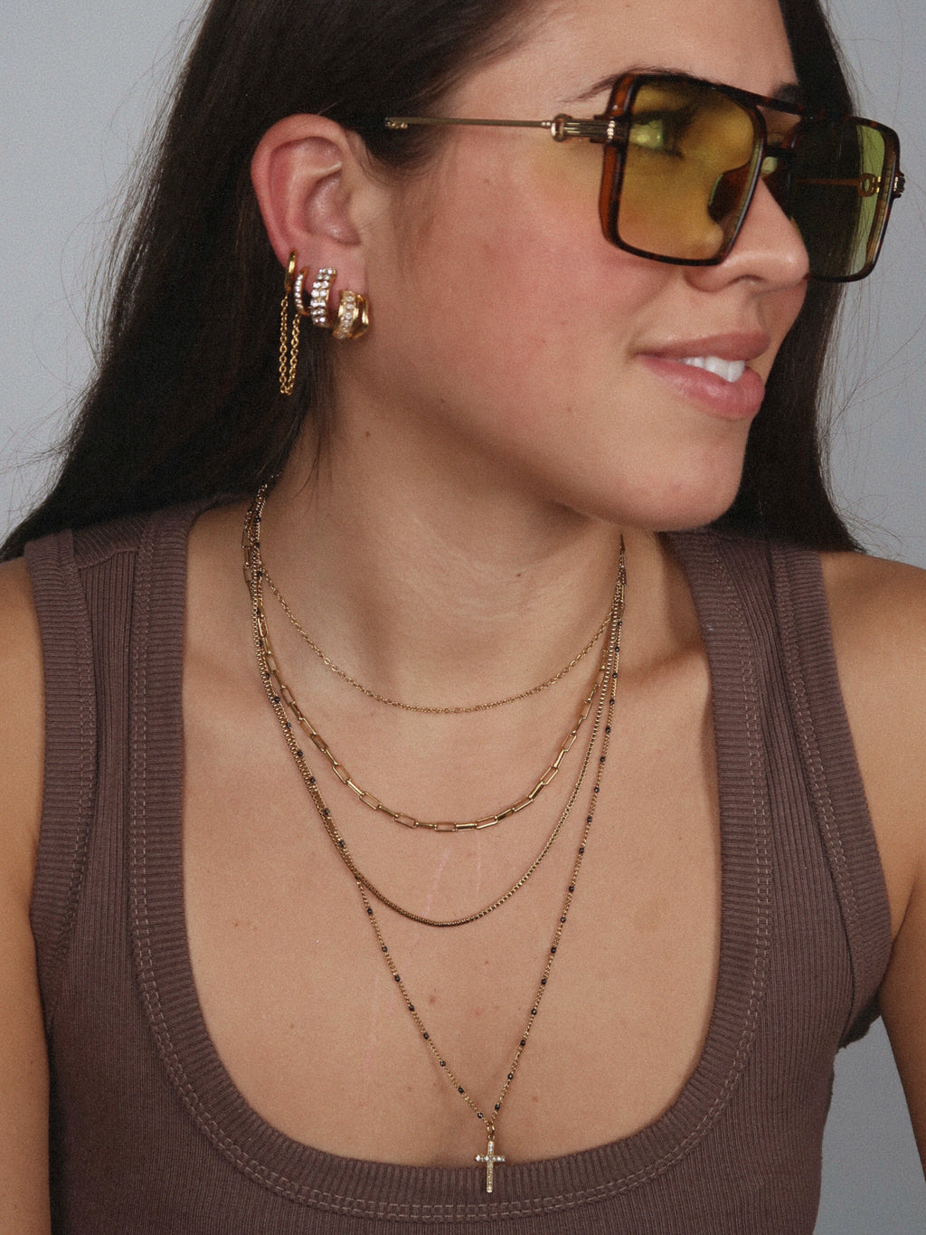 Pasadena Cross Necklace : Hypoallergenic and Water Resistant