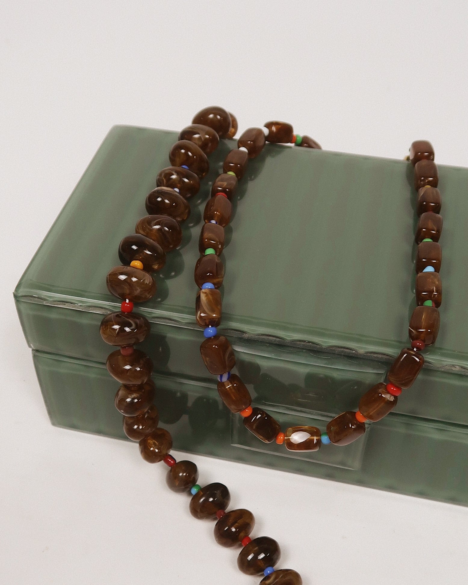 Karson Square Beaded Necklace : Hypoallergenic and Water Resistant