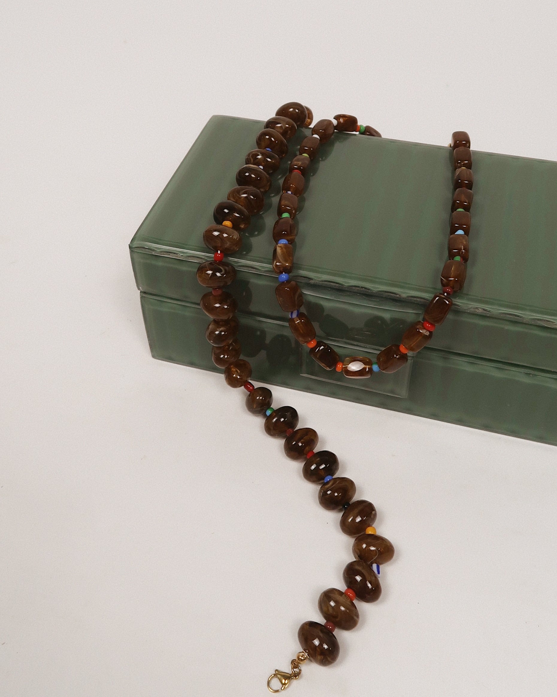 Karson Round Beaded Necklace : Hypoallergenic and Water Resistant