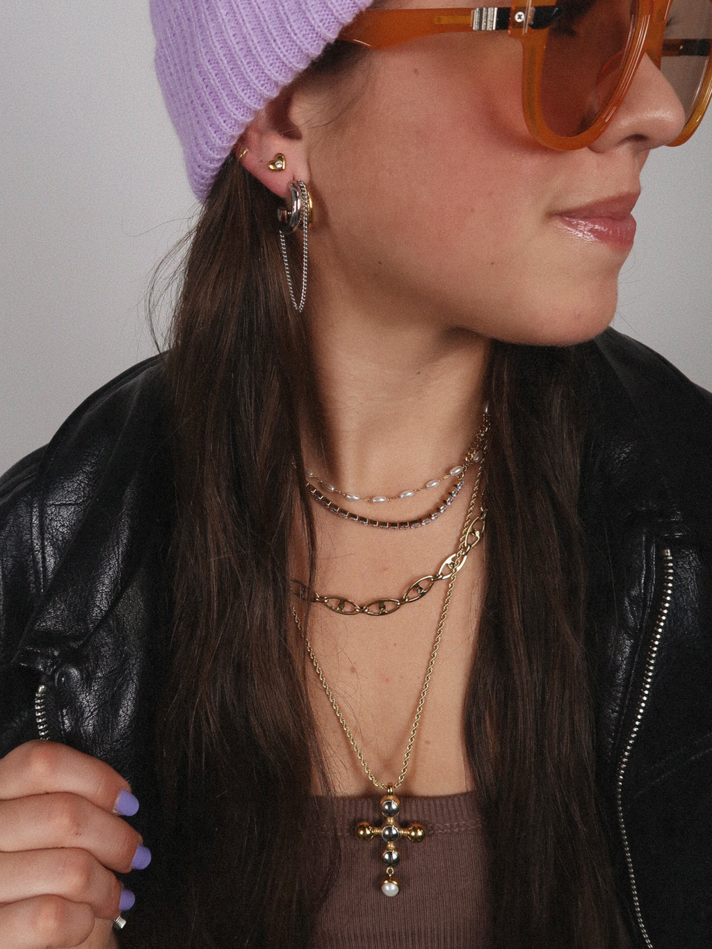 Drue Chain Hoop : Hypoallergenic and Water Resistant