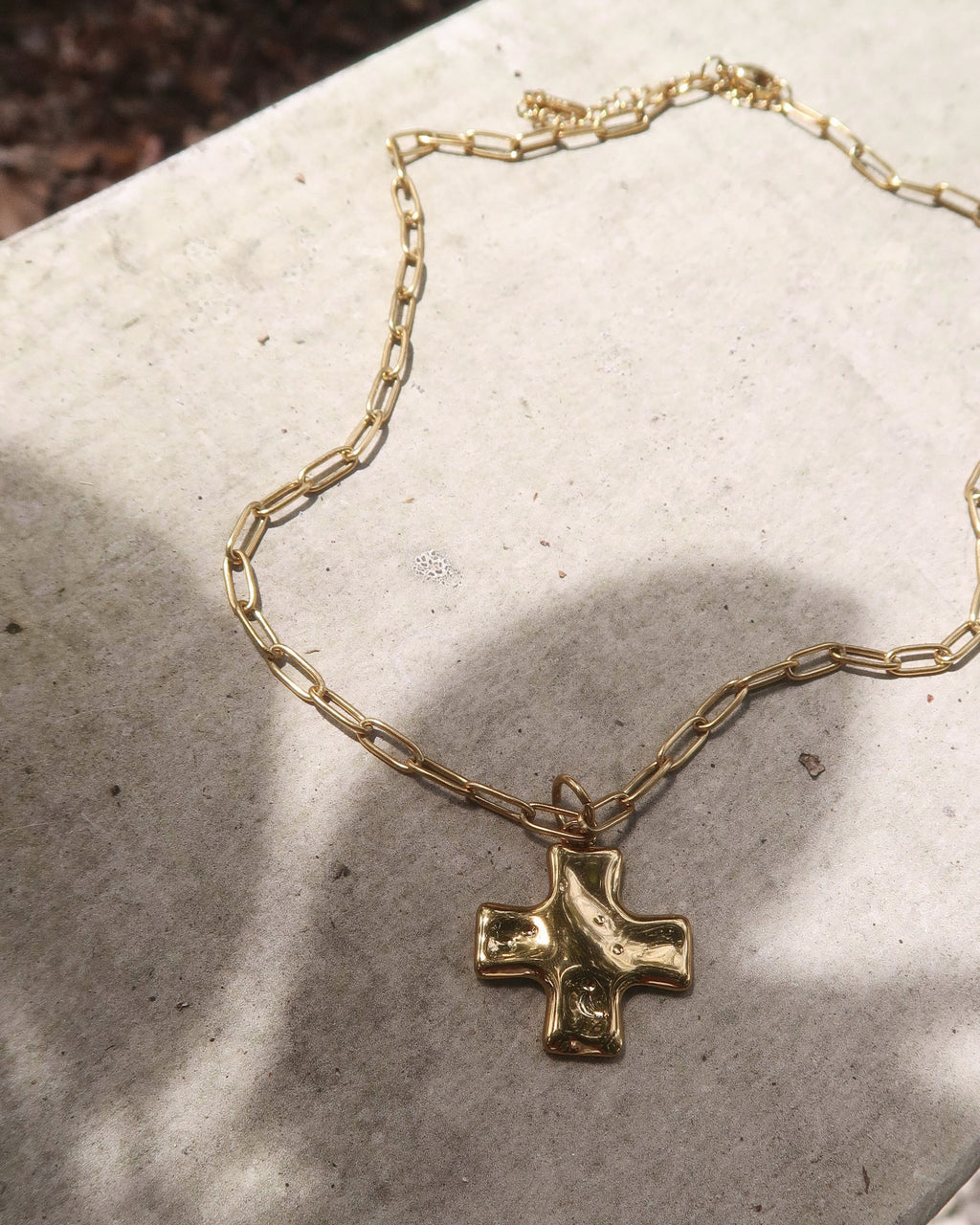 Magnolia Cross Necklace : Hypoallergenic and Water Resistant